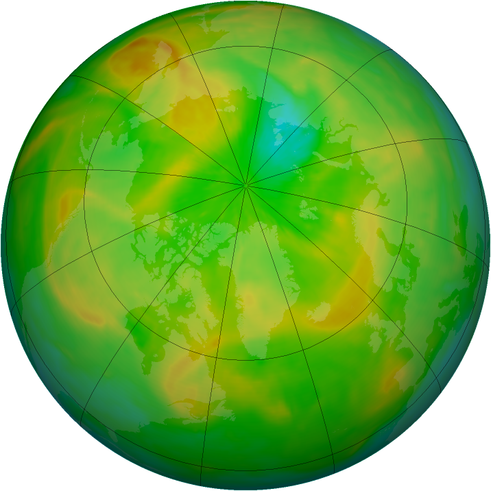Arctic ozone map for 13 June 2015
